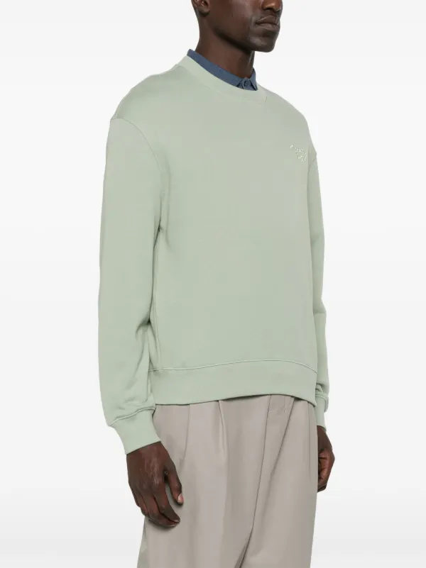 Maison Kitsuné Handwriting Comfort Sweatshirt | Green | FARFETCH RO