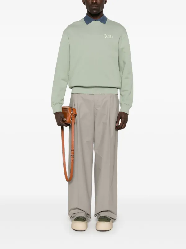 Maison Kitsuné Handwriting Comfort Sweatshirt | Green | FARFETCH RO