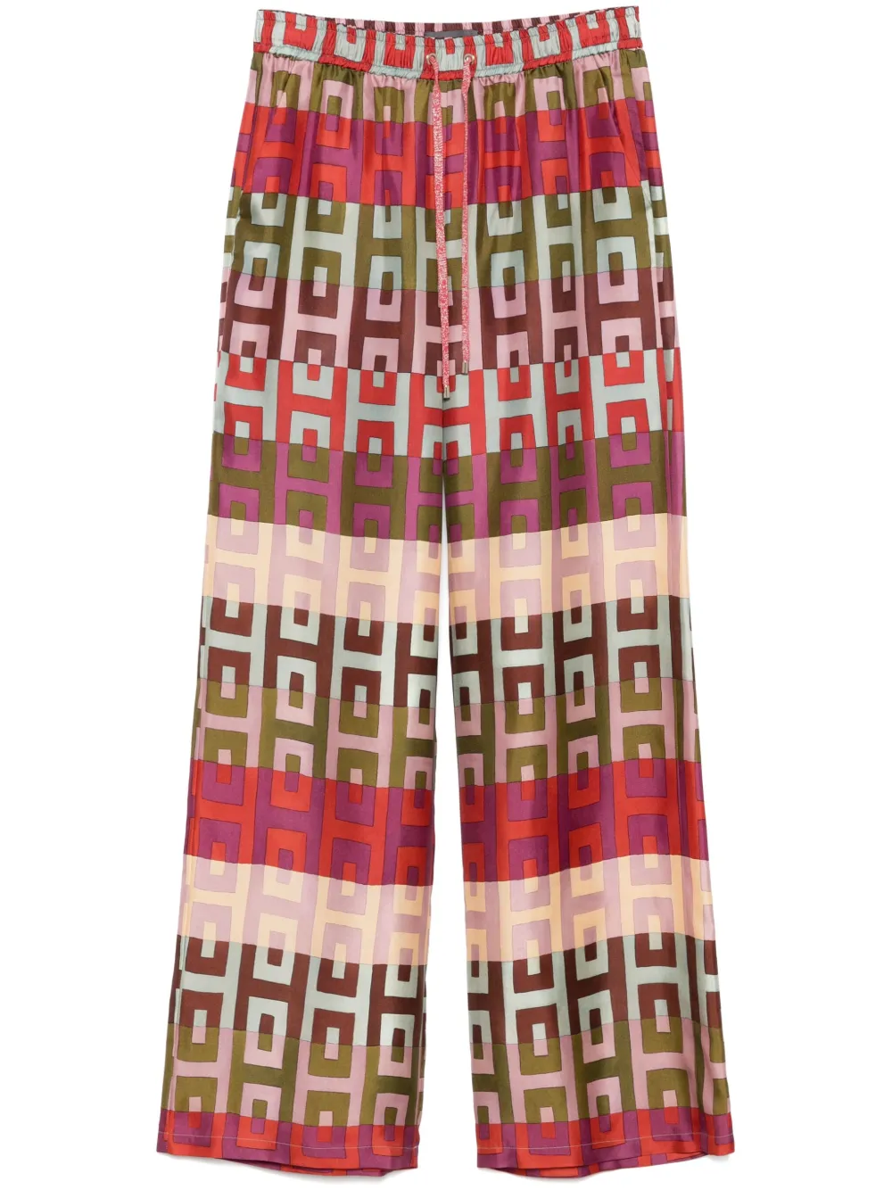 Lorena Antoniazzi Zijden broek Rood