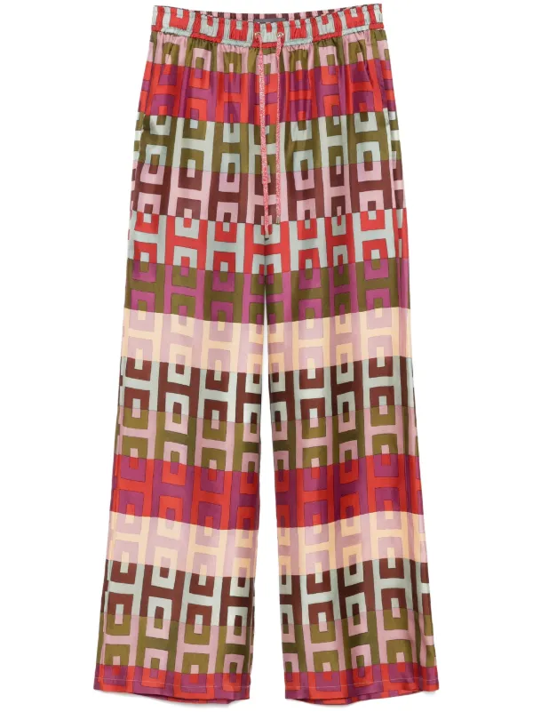 パンツ Lorena Antoniazzi Red Silk Trousers Lorena Antoniazzi シルク パンツ | レッド | FARFETCH JP