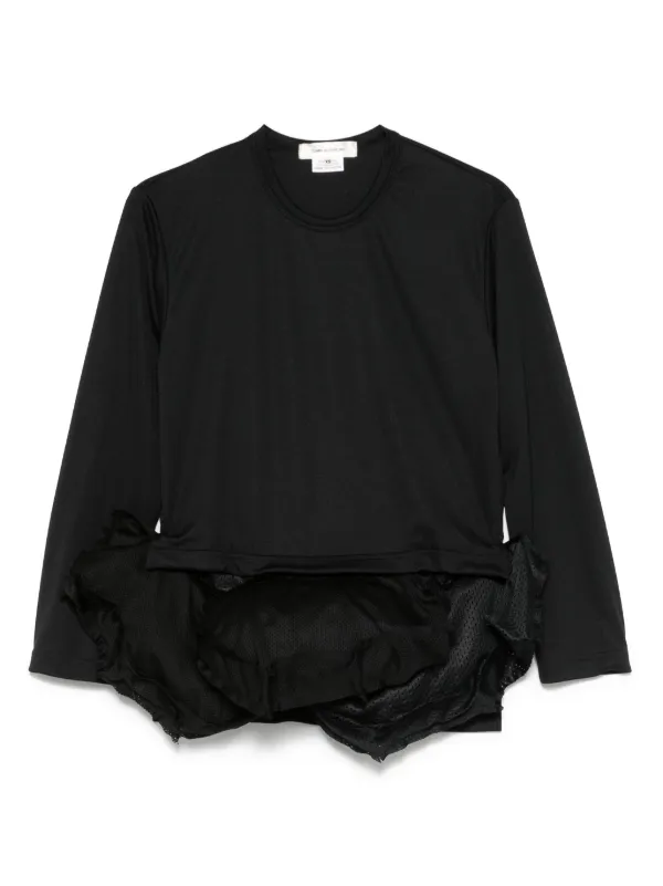 Comme des Garçons Padded-hem Top in Black