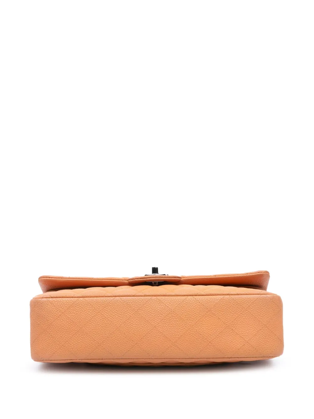 CHANEL Pre-owned 2012-2013 Medium Classic Caviar Double Flap Shoulder Bag In Orange