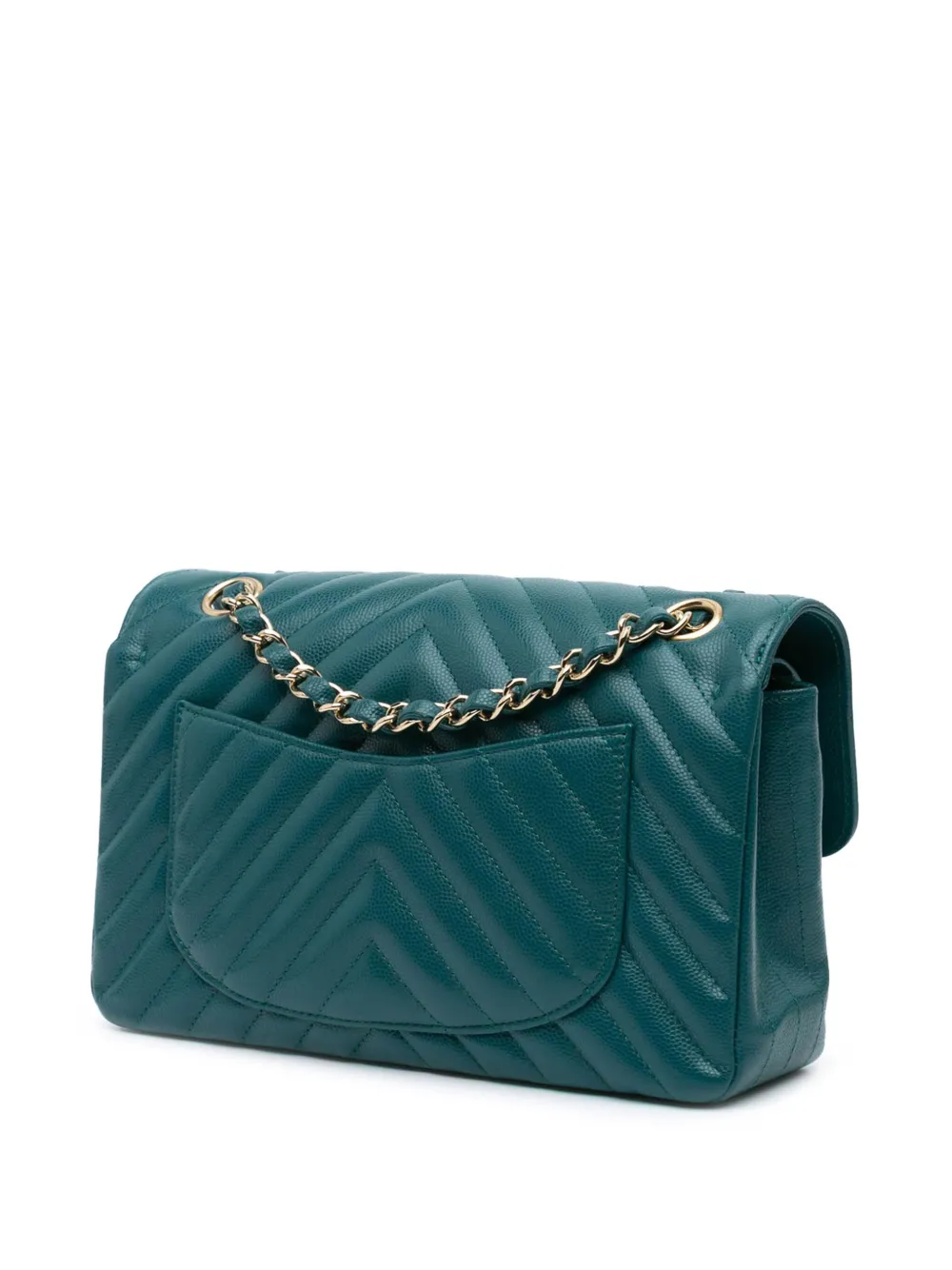 CHANEL Pre-Owned 2018-2019 Small Classic Chevron Caviar Double Flap shoulder bag | Pre-Owned | Image 2