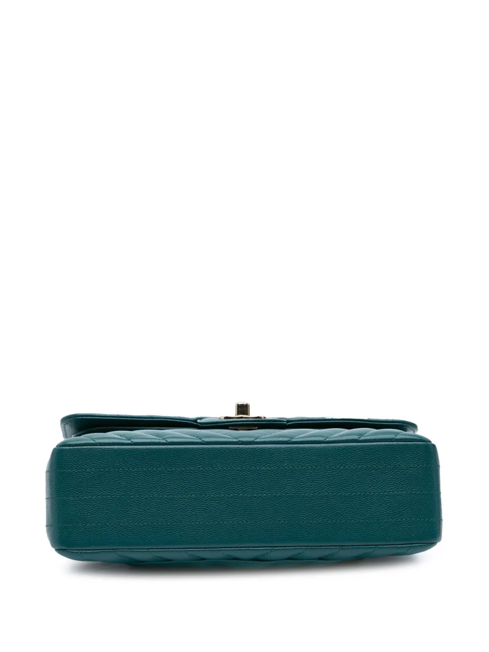 CHANEL Pre-owned 2018-2019 Small Classic Chevron Caviar Double Flap Shoulder Bag In Blue