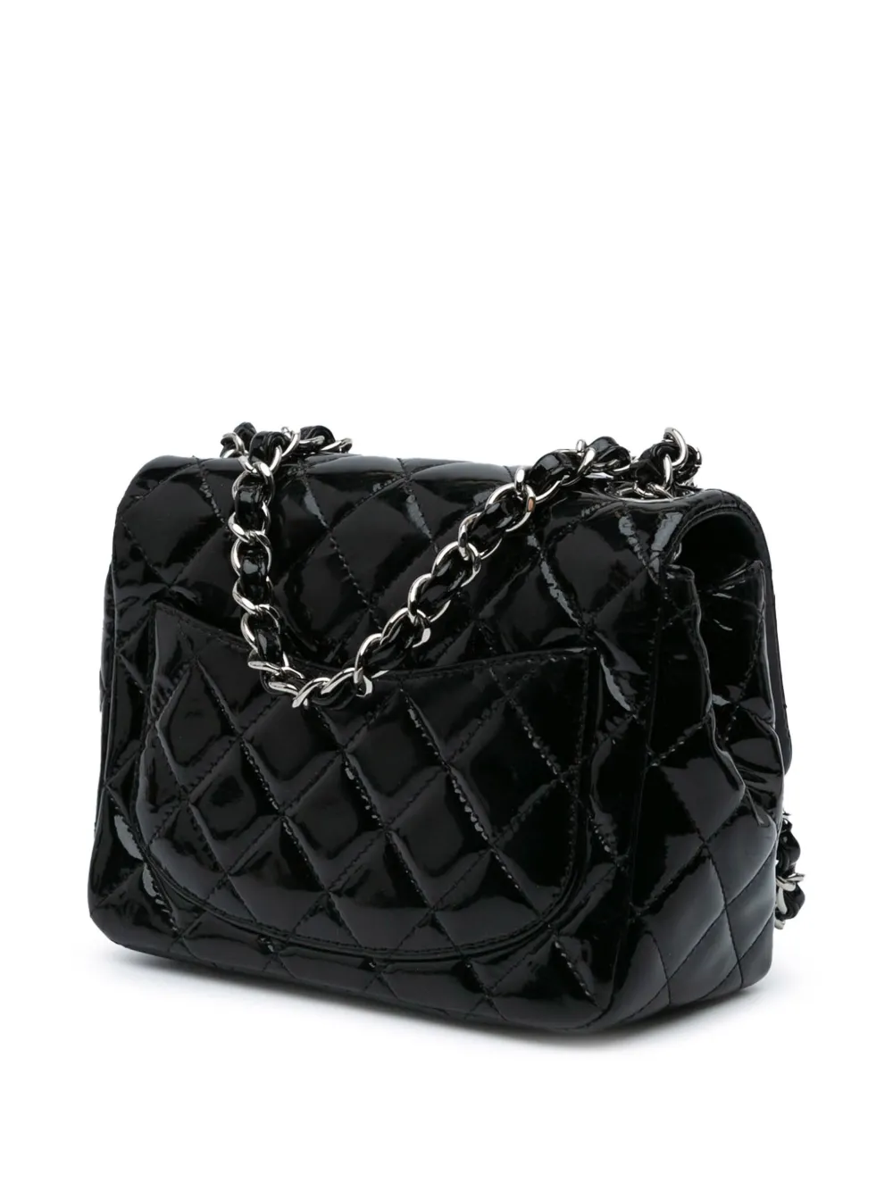 CHANEL Pre-Owned 2014 Mini Square Classic Patent Single Flap crossbody bag | Pre-Owned | Image 2