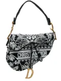 Christian Dior Pre-Owned 2022 Embroidered Canvas Ornamental Cornely Saddle Bag shoulder bag - Black