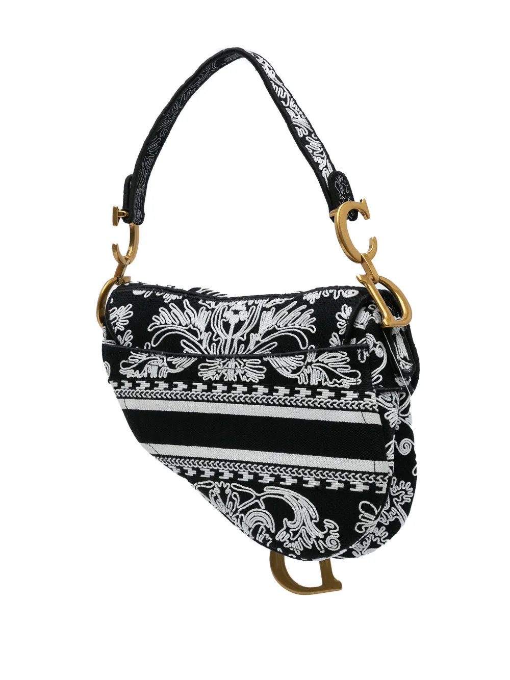 Christian Dior Pre-Owned 2022 Embroidered Canvas Ornamental Cornely Saddle Bag shoulder bag | Pre-Owned | Image 2