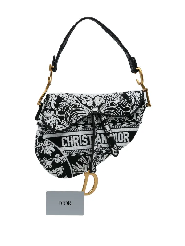 Christian Dior Pre-Owned Bolsa De Hombro Embroidered Canvas