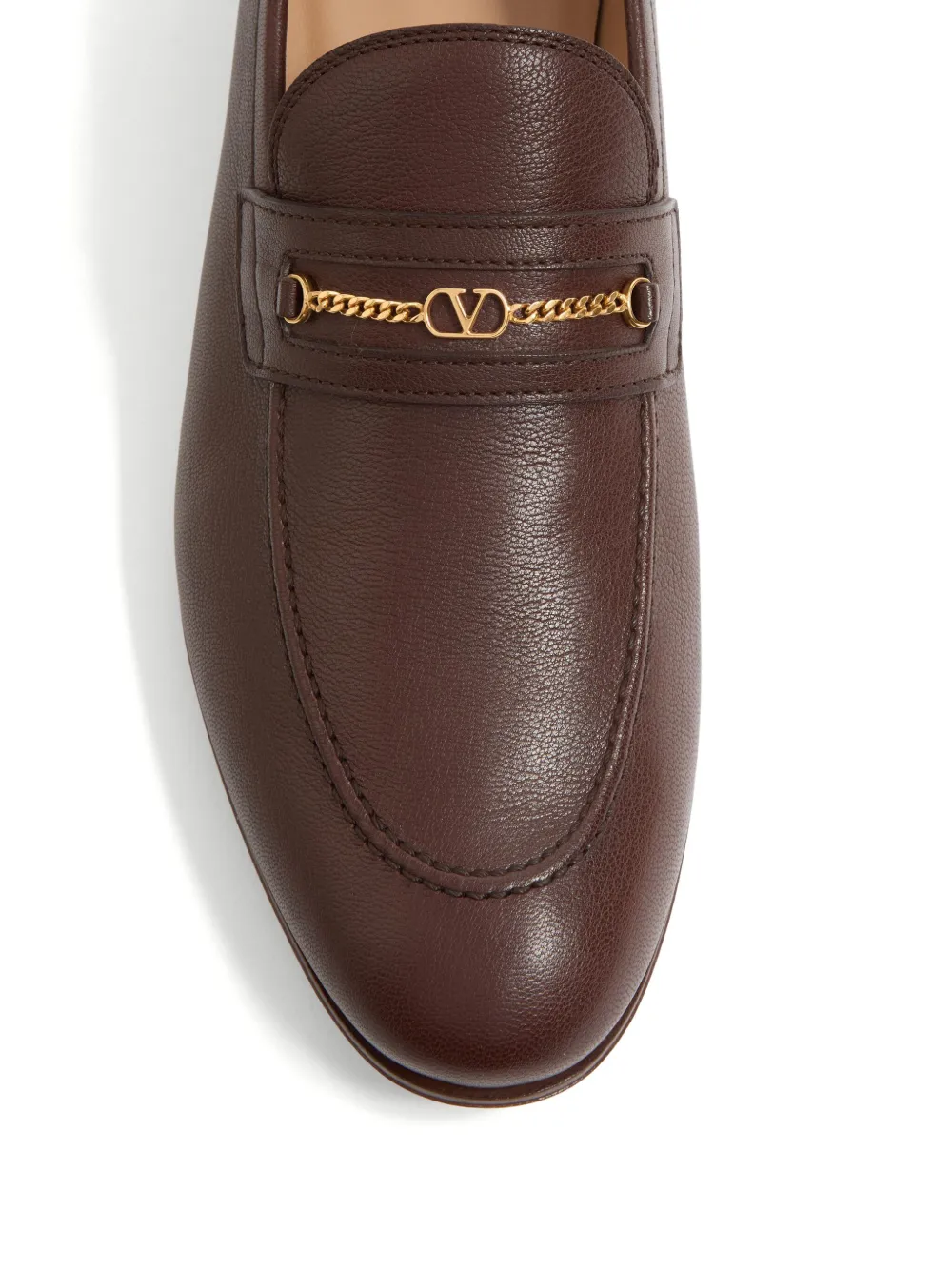 Valentino Garavani VLogo leren loafers Bruin