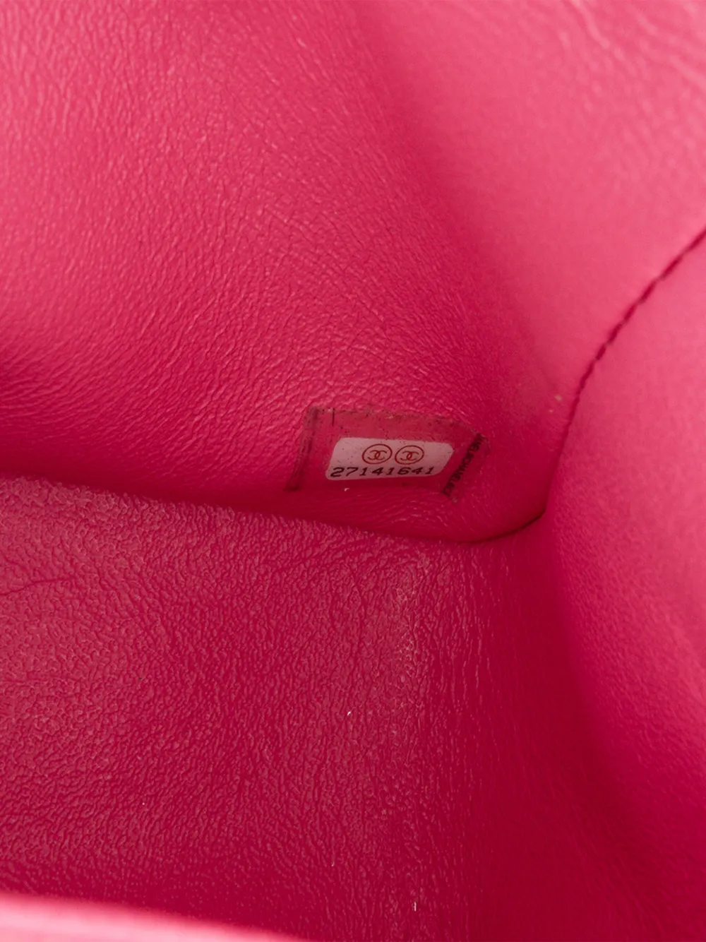 Pre-owned Chanel 2019 Mini Square Classic Lambskin Single Flap Crossbody Bag In Pink