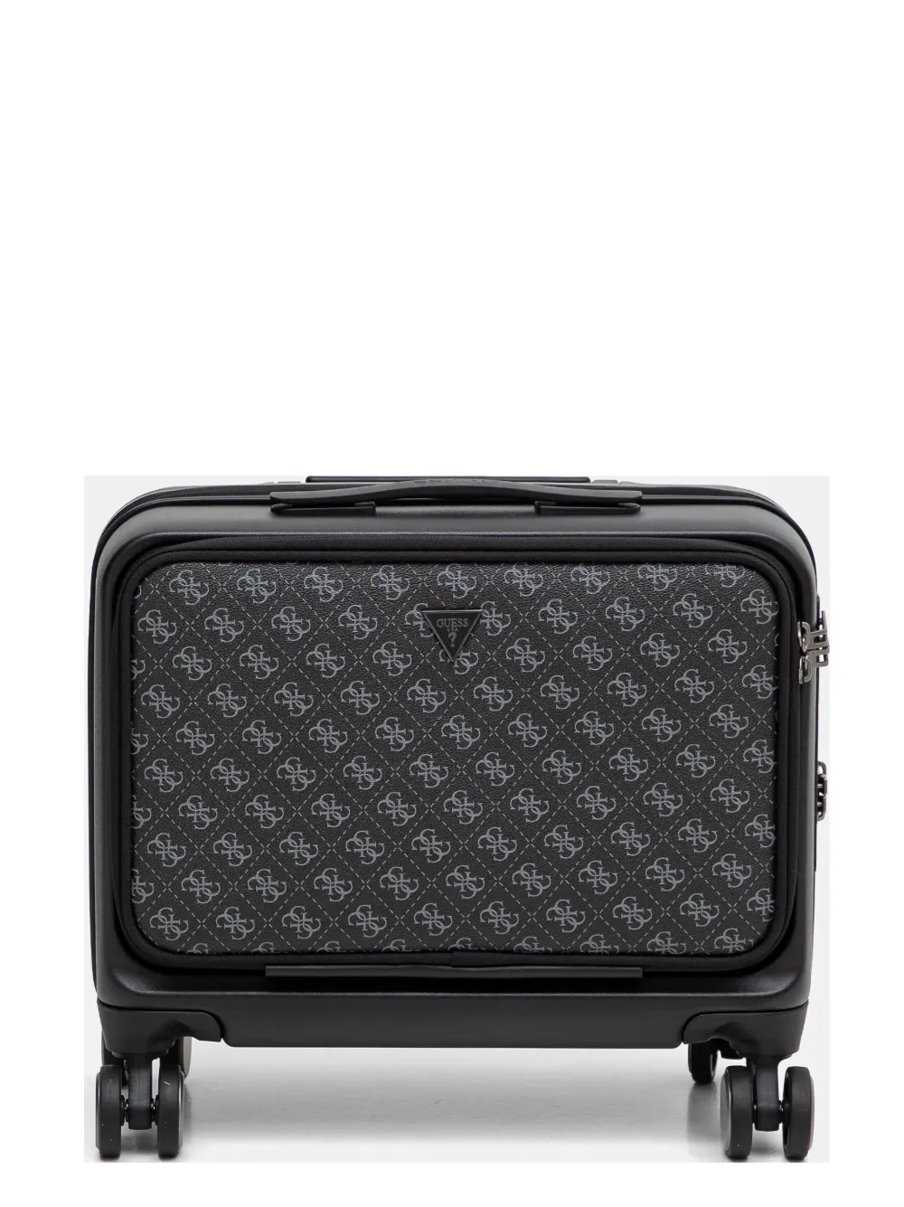 Guess Usa Monogram-pattern Luggage In Black
