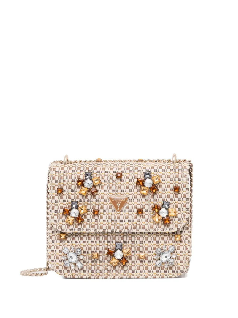 Guess Usa Beauvoir Crossbody Bag In Neutrals