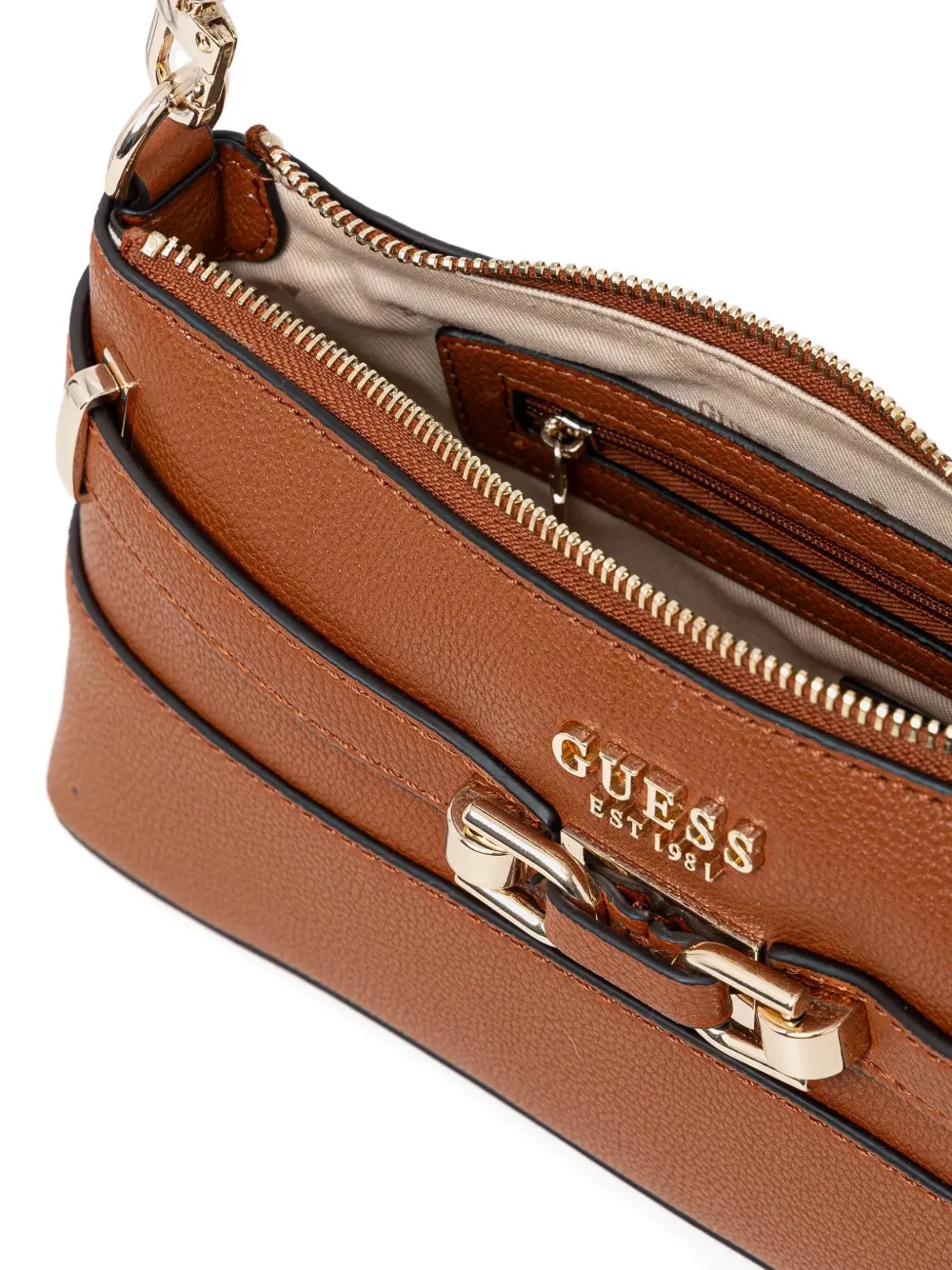 GUESS USA Silvye schoudertas Bruin