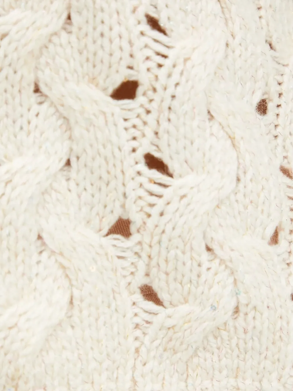 Guess Usa Cable-knit Eyelet Sweater In Burgundy