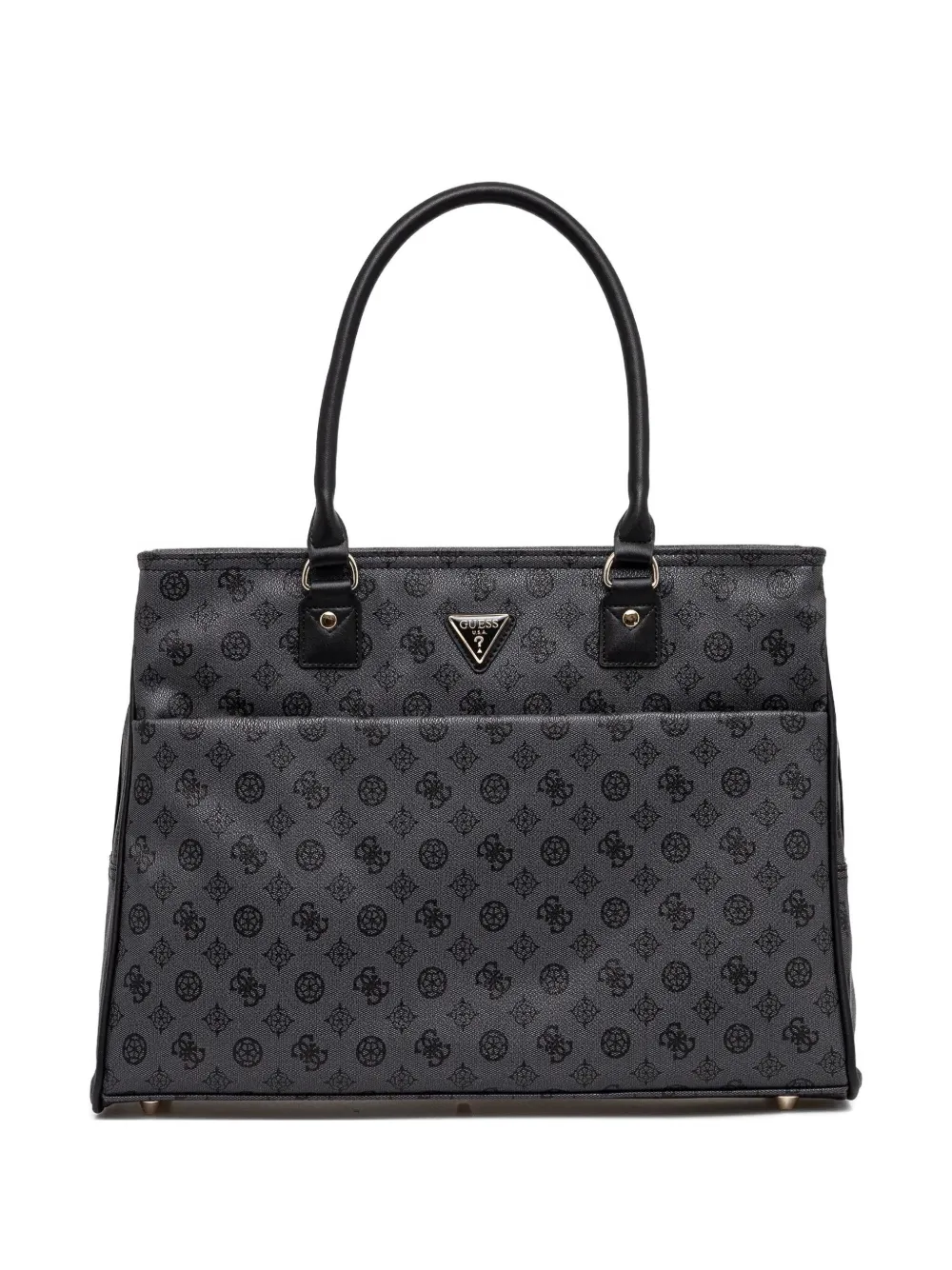 Guess Usa Monogram-pattern Luggage In Black