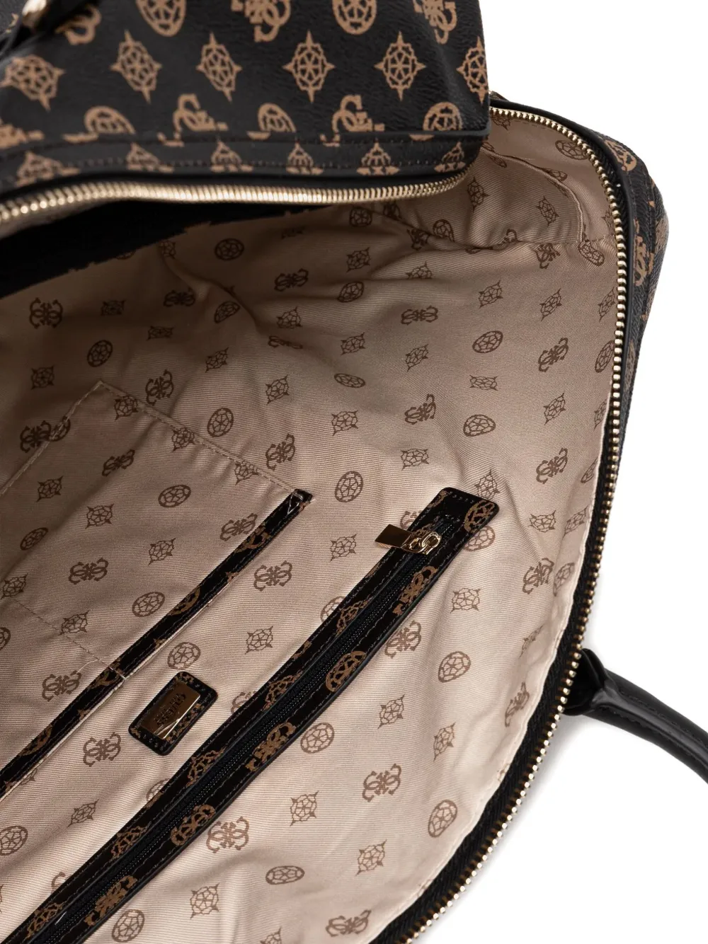 GUESS USA Wilder 4G reistas met Peony-logo Bruin