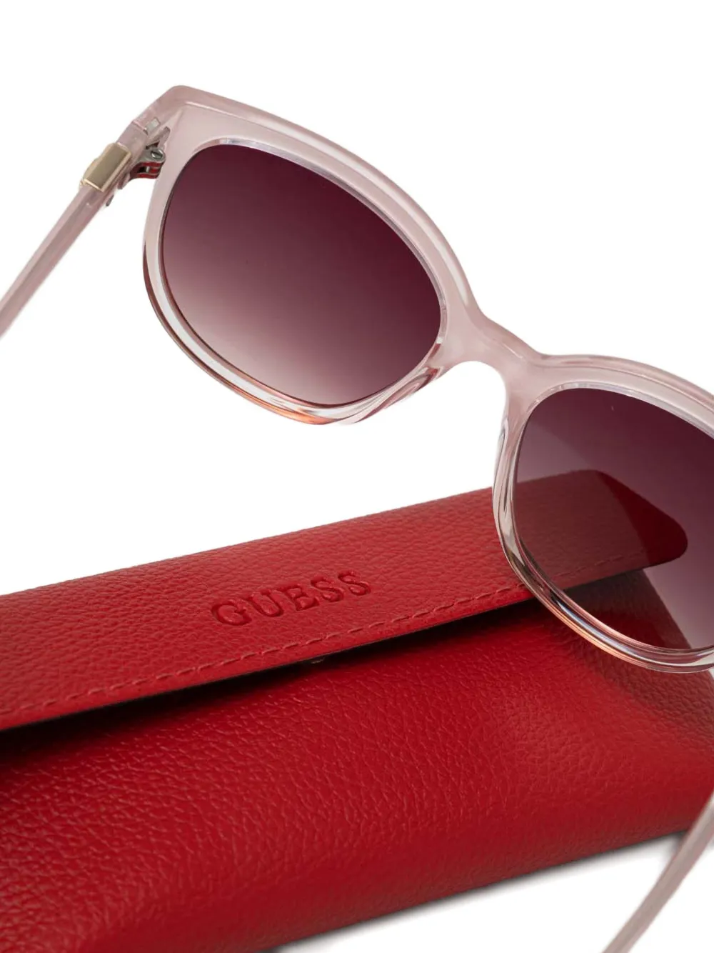 GUESS EYEWEAR Zonnebril met cat-eye montuur Roze