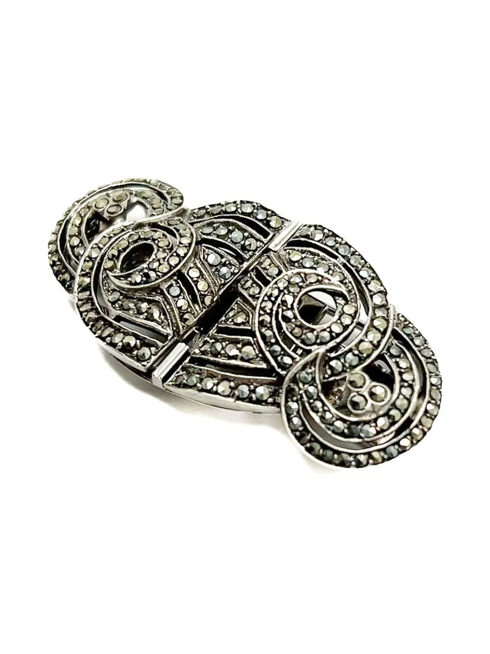 Jennifer Gibson Jewellery 1930s Art Deco Marcasite dress clip | Image 2