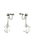 Jennifer Gibson Jewellery 1910s crystal-embellished earrings - Silver