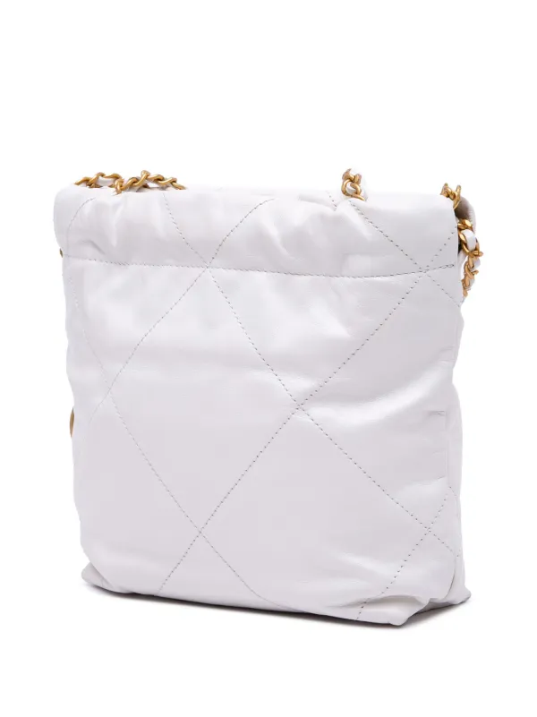 CHANEL Pre-Owned 2021-2024 ミニ シャイニーカーフ 22 ホーボー CHANEL Pre-Owned 2021-2024 ミニ シャイニーカーフ 22 ホーボー