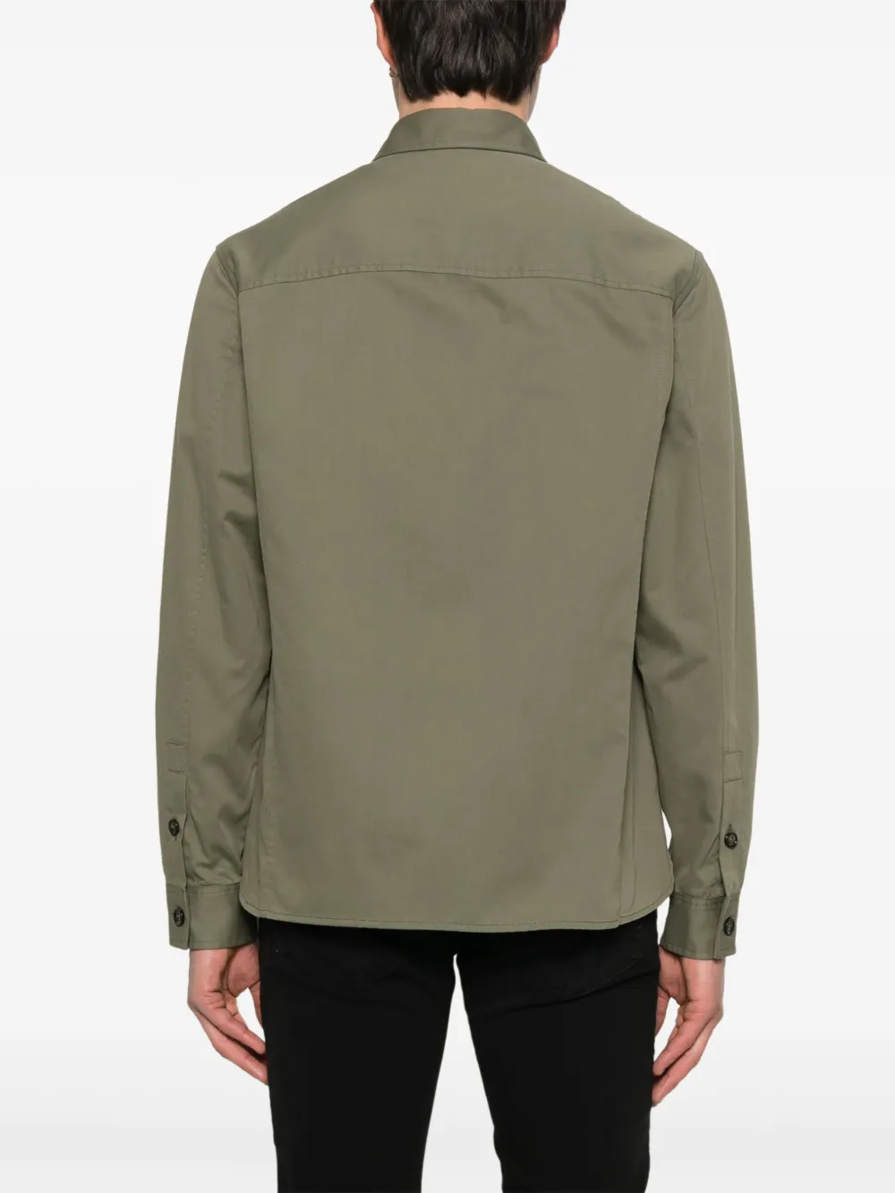 PAOLO PECORA BRUSHED GABARDINE SHIRT