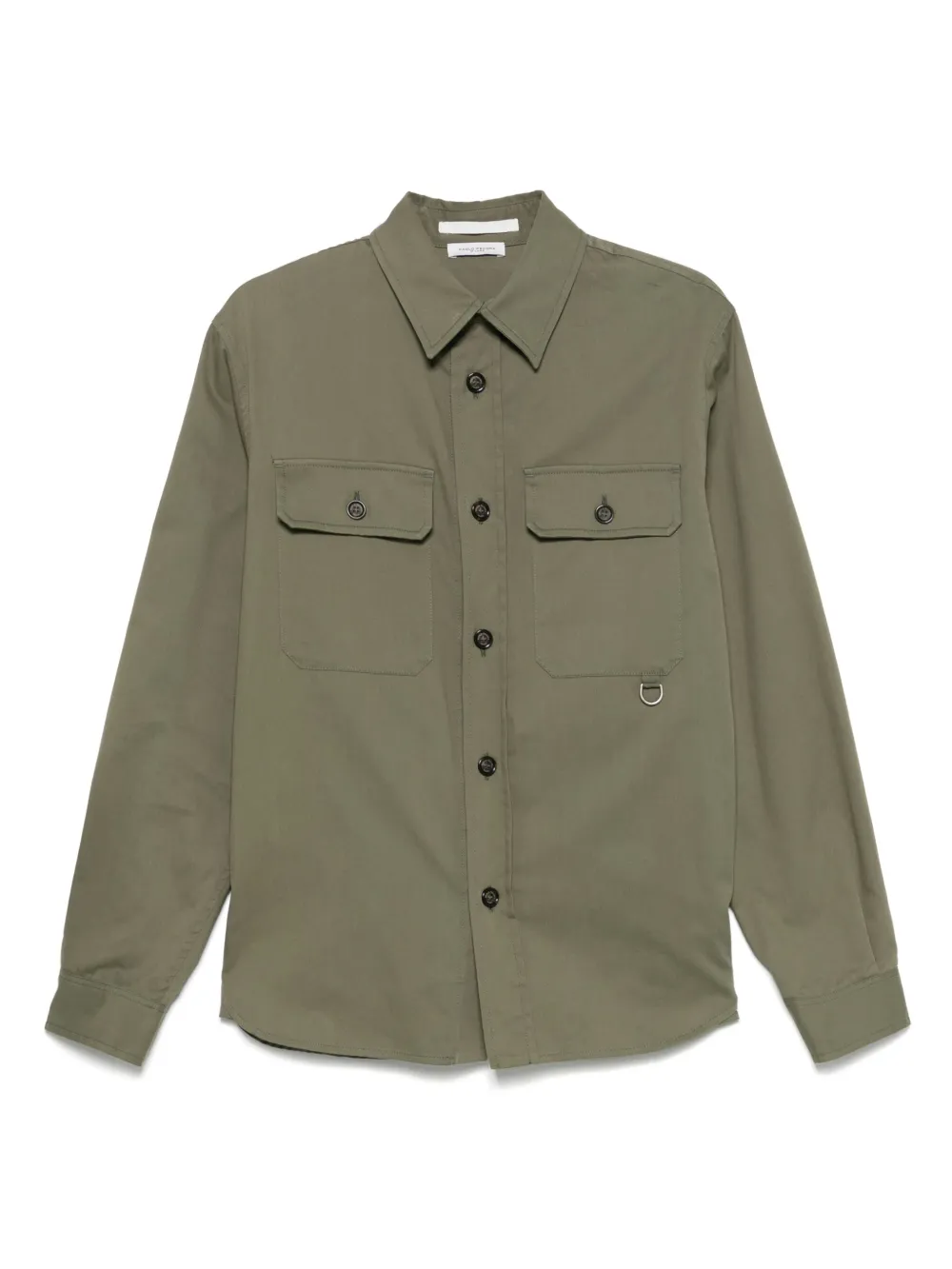 PAOLO PECORA BRUSHED GABARDINE SHIRT