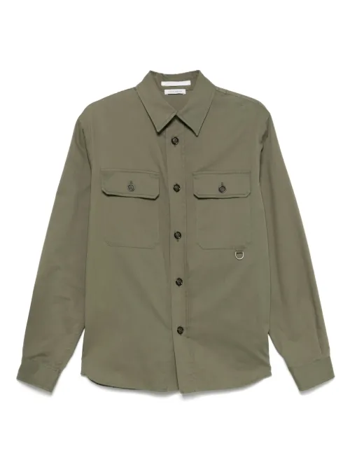 Chemise en gabardine à effet brossé - Paolo Pecora - Modalova