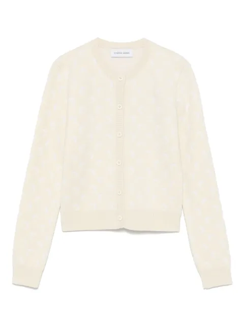 Marine Serre moon-jacquard cardigan