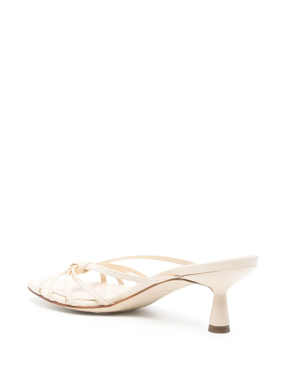 Aeyde 50mm leather sandals Neutrals