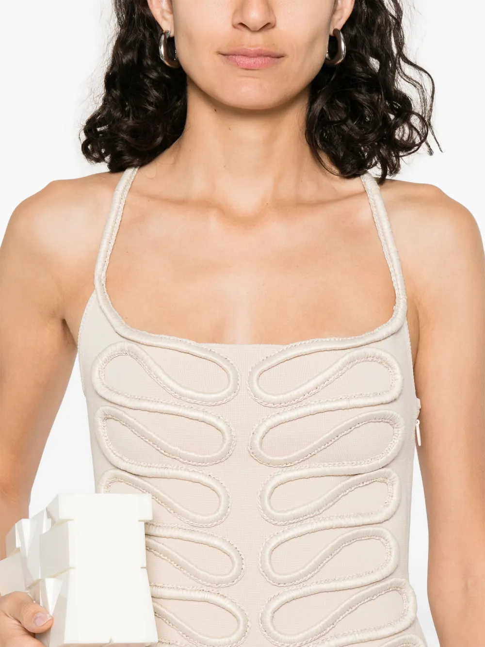 Cult Gaia Aimee mini-jurk Beige