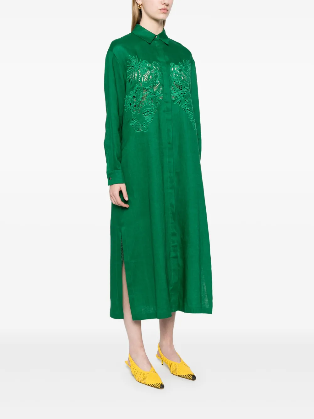 Max Mara Megaton midi-jurk Groen