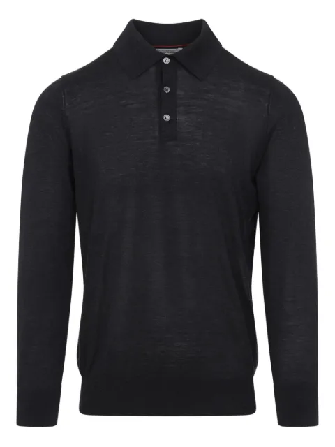 Brunello Cucinelli playera tipo polo de tejido fino