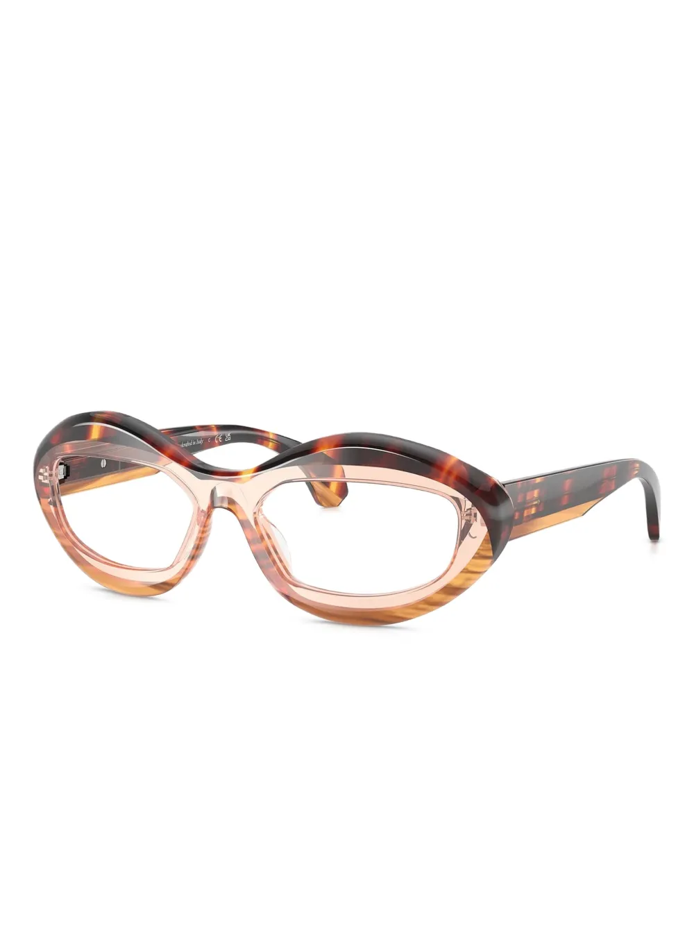 Alain Mikli striped oval-frame glasses | Image 2