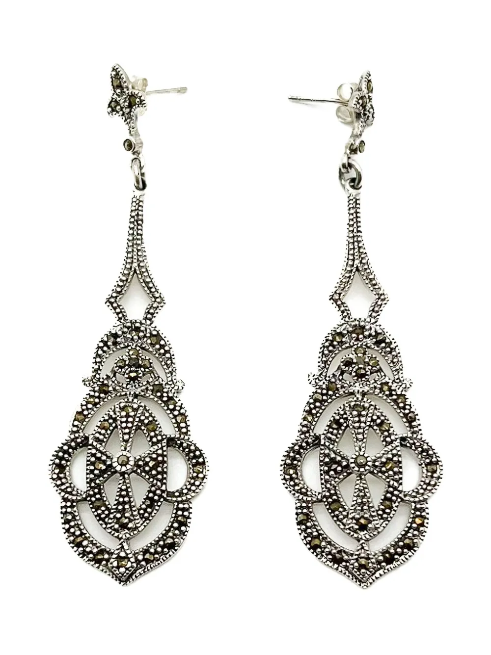 Jennifer Gibson Jewellery 1980s プレオウンド ドロップピアス - シルバートーン Jennifer Gibson Jewellery 1980s プレオウンド ドロップピアス - シルバートーン