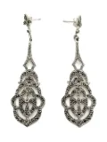Jennifer Gibson Jewellery Pre-Owned 1980s long drop earrings - Silver