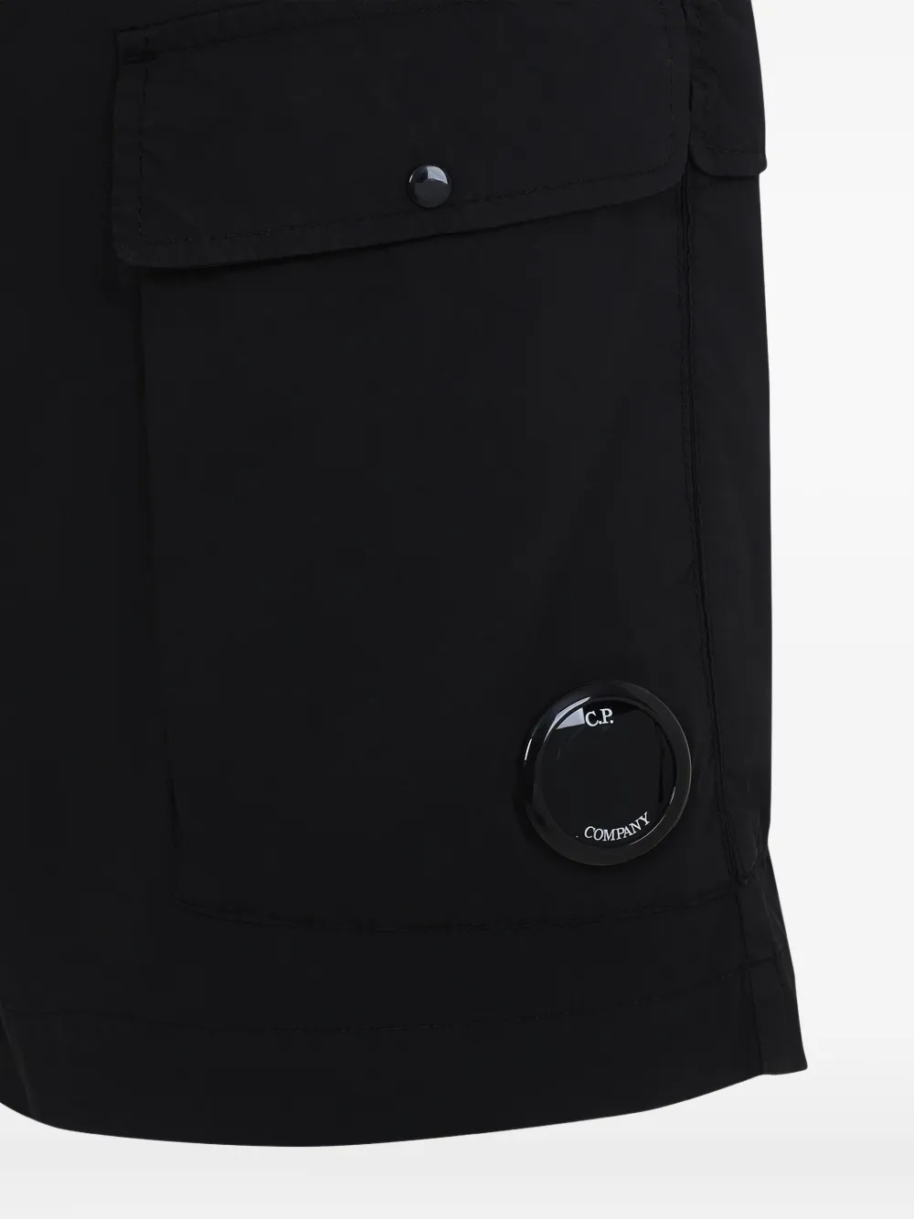 C.p. Company Bermuda Shorts With Stretch Cotton Blend In Black