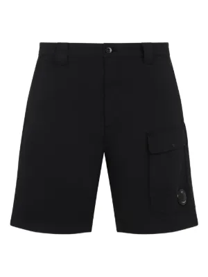 ★C.P. Company★ Cotton Fleece Bermuda Shorts Pants Black 16 C.P. Company | Metropolis Stretch Fleece Bermudas - Total