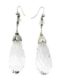 Jennifer Gibson Jewellery 1900s crystal-embellished drop earrings - Silver