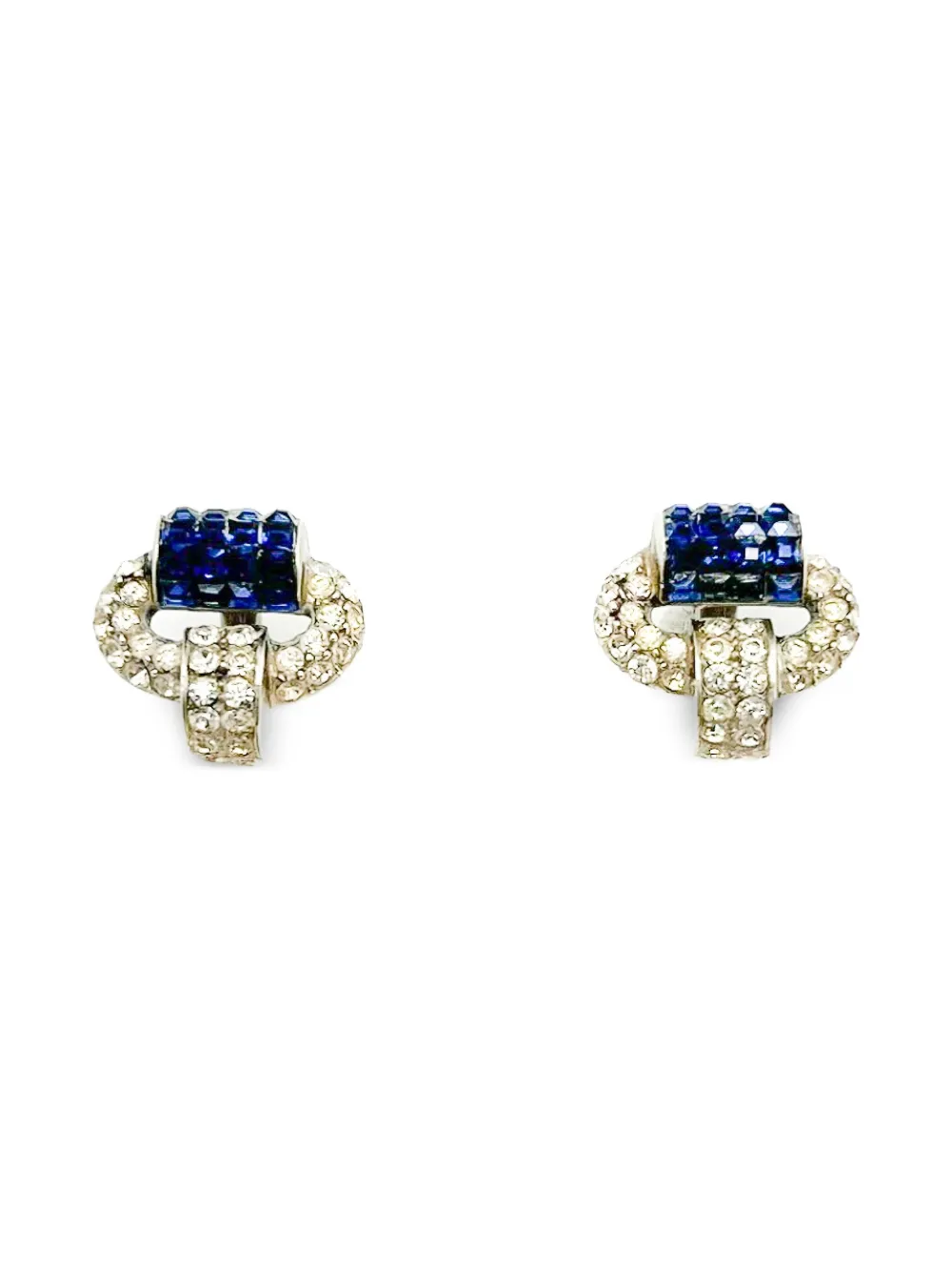 Jennifer Gibson Jewellery 1920s プレオウンド クリスタル ピアス - シルバートーン Jennifer Gibson Jewellery 1920s プレオウンド クリスタル ピアス - シルバートーン
