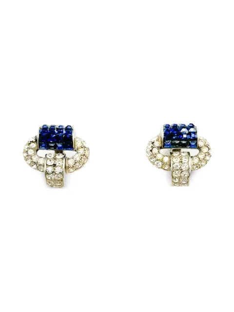 Jennifer Gibson Jewellery أقراط كلاسيكية مزينة بكريستال من عقد 1920