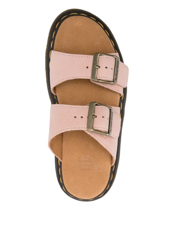 Dr Martens★JOSEF NUBUCK LEATHER SLIDE SANDALS★POWDER PINK Dr. Martens Josef Nubuck leather slide sandals in Powder