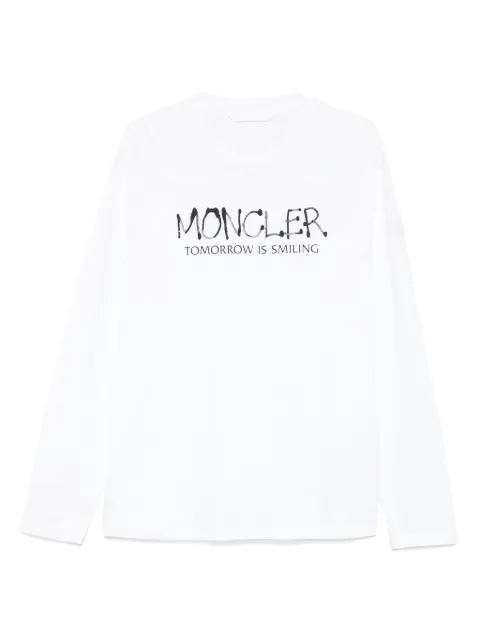 Moncler graffiti-logo long-sleeve T-shirt