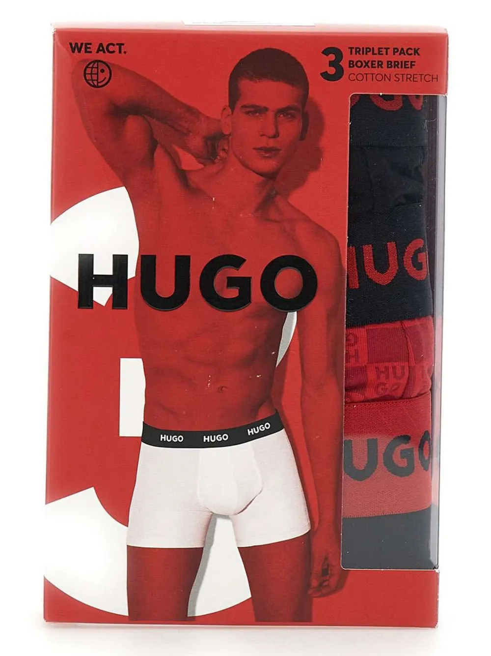Hugo Boss Logo-waistband Briefs In Black