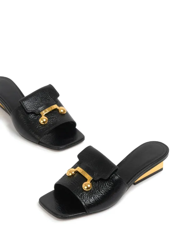 【送料&関税込】Marni Black Leather Sandals Marni Leather Sandals | Black | FARFETCH