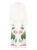 Pierre-Louis Mascia Aloegots maxi shirt - White