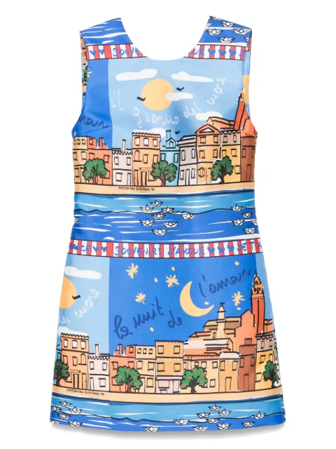 alessandro enriquez printed mini dress