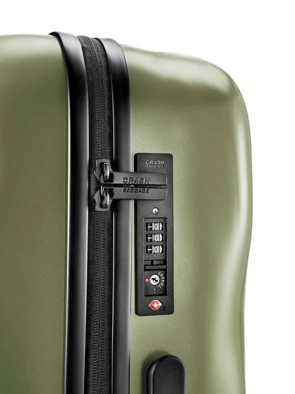 Crash Baggage Koffer met logodetail Groen