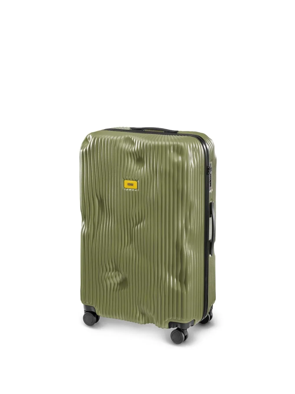 Crash Baggage medium Stripe handle troley | Green | Image 1