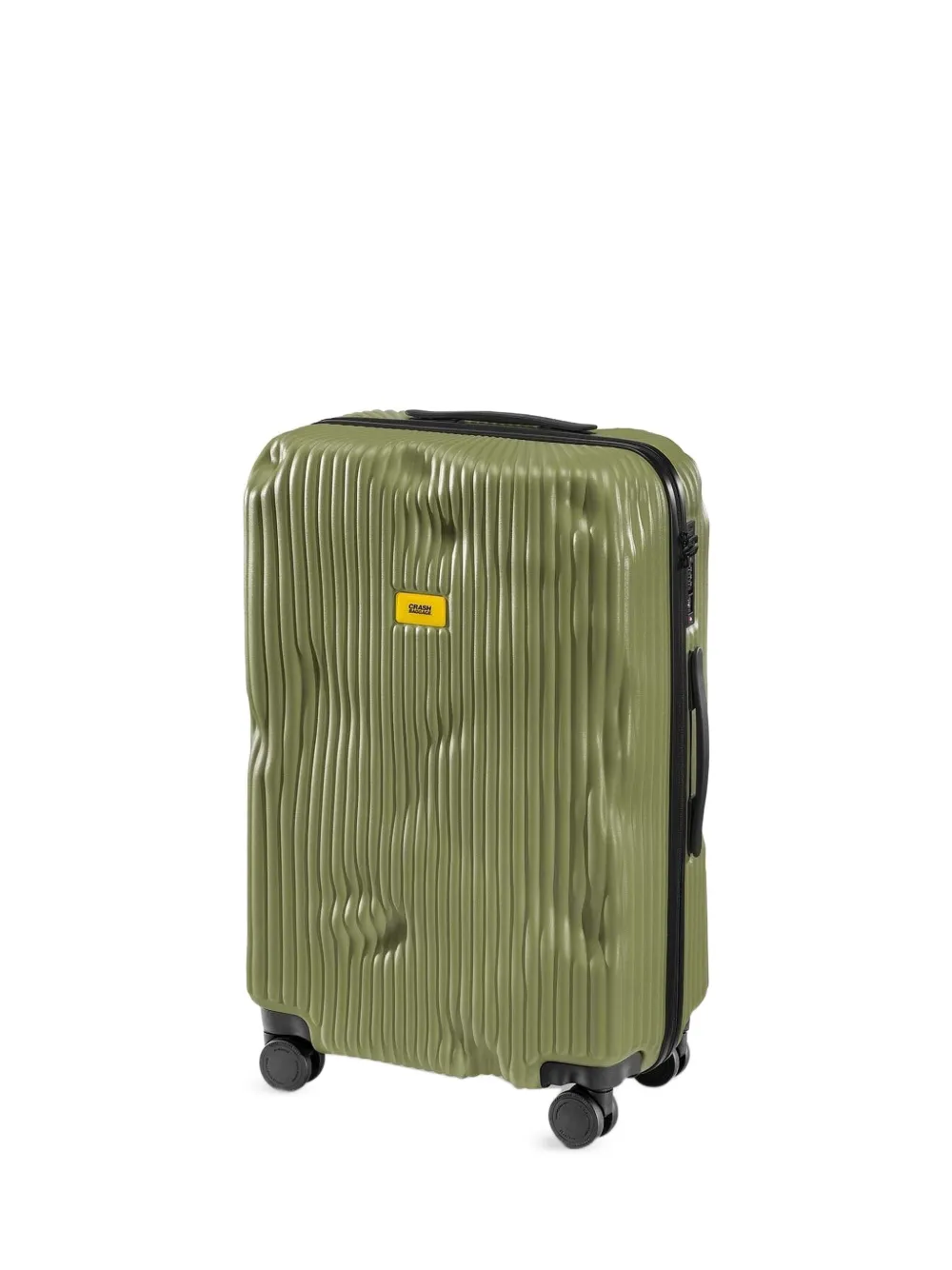 Crash Baggage Medium Stripe reistas met geribbelde textuur Groen