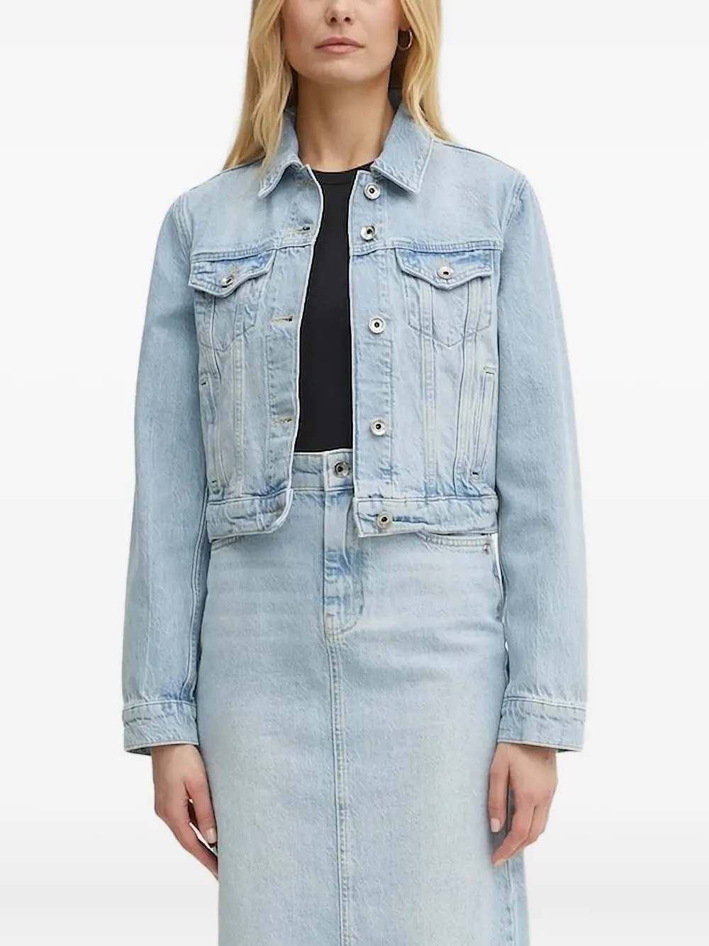Patrizia Pepe Essential Jacket In Blue